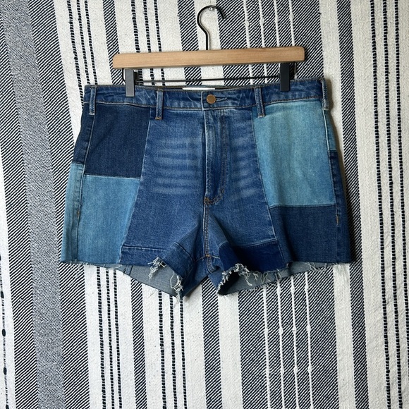 Dear John Iggy Super High Rise Ocean Drive Patchwork Shorts - Picture 4 of 5